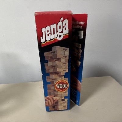 Milton Bradley Jenga Wood Block Stacking Skill Game Vintage 1995 MPN 32244