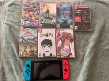 Nintendo Switch Handheld Console - Neon Red/Neon Blue (READ DESCRIPTION)