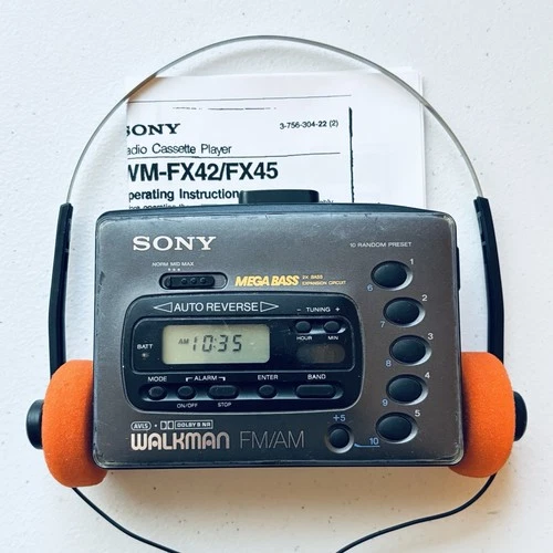 🔥 SONY Walkman WM-FX45 AM/FM Cassette Player - New Belt - Reconditioned!