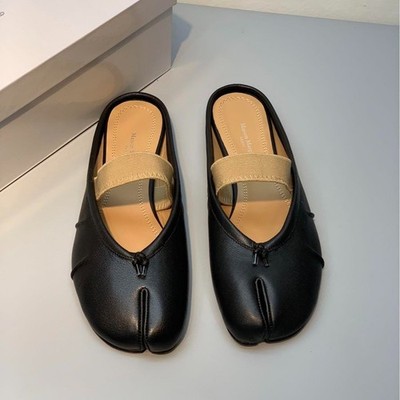 Maison Margiela Tabi Ballet Shoes w/Elastic Band Black Size