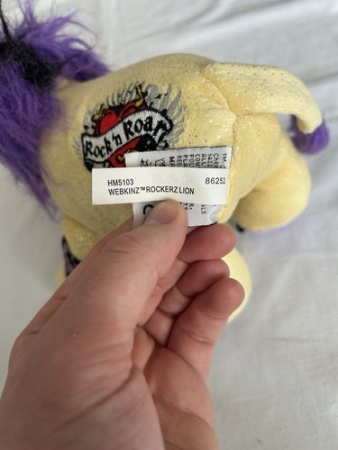 Webkinz Rockerz Lion Rock 'n Roar 8" Beanbag Plush Yellow & Purple - NO CODE - Picture 8 of 10