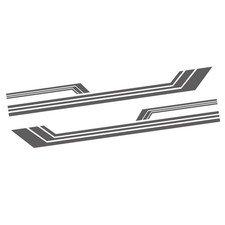2 Pcs Universal Side Sticker Long Stripe Auto Body Racing Sports Decals Bo DCPP