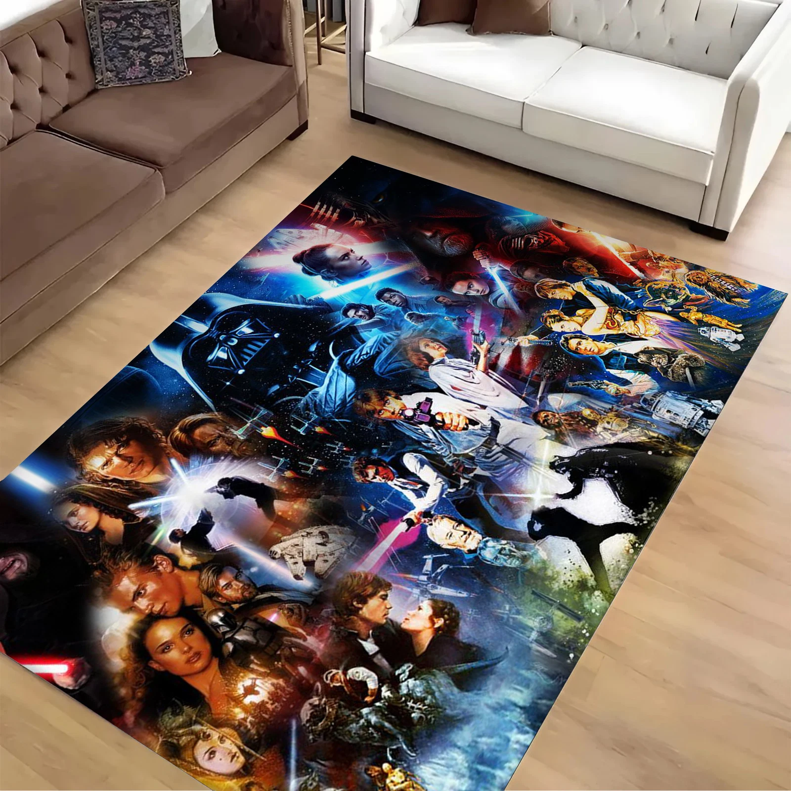 Ultimate Galactic Chronicles Area Rug - Epic Sci-Fi Saga Memory Collage