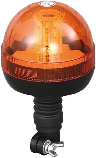 Maypole 12/24V 40x3W LED Amber Flashing Warning Beacon Flexi DIN Pole for Vans,