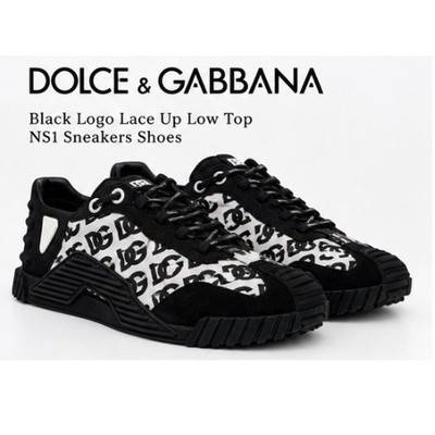 Dolce&Gabbana NS1 Sneaker low Schnürer Logo schwarz/weiß Herren 41