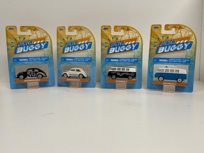 Jada Toys Punch Buggy Slug Bug 1/64 Volkswagen Beetle & T1 Van Lot Of 4 Sealed