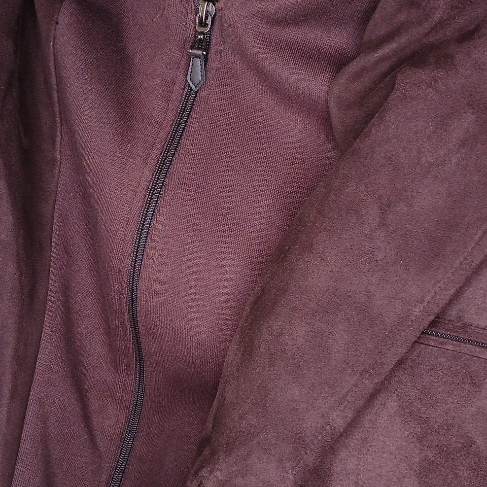 NEW Tasso Elba Mens Faux Leather Suede Jacket size S Brown Pockets Lined Vented - Image 4 of 4