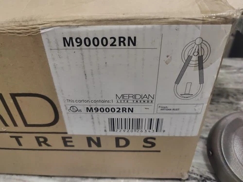 Merdian 1-Light Wall Sconce, Rusty Nail/Rope - M90002RN - Picture 3 of 3