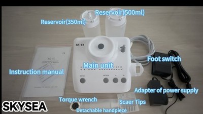Dental Ultrasonic Piezo Scaler Unit 2 Bottles Fits EMS Woodpecker
