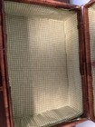 Woven Rectangular Picnic Basket Storage Suitcase Carrier Lock Box — photo 4