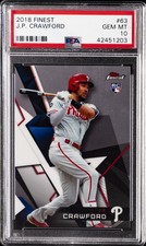 2018 TOPPS FINEST #63 J.P. CRAWFORD ROOKIE RC PSA 10