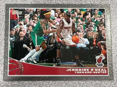 JERMAINE O'NEAL 2009-10 Topps #145 Black Foil Parallel NBA Miami Heat #34/50