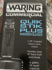 Licuadora de inmersión comercial Waring Quik Stik Plus 2 velocidades acero inoxidable WSB40