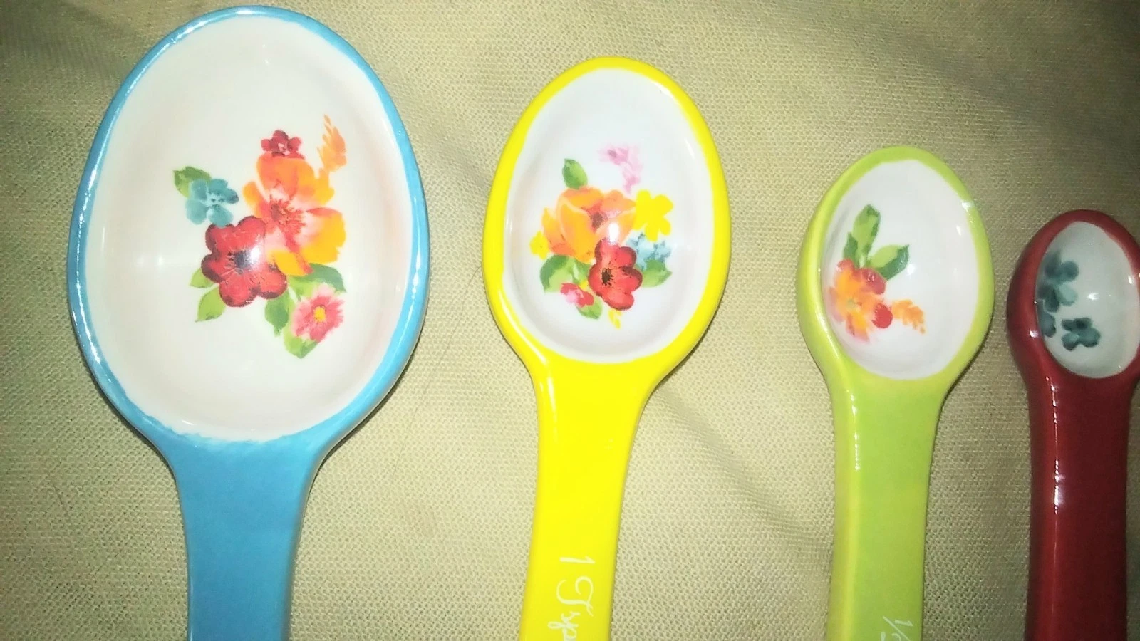 8 Piece Pioneer Woman Wildflower Whimsy Measuring Spoons & Cups New SEE PICS