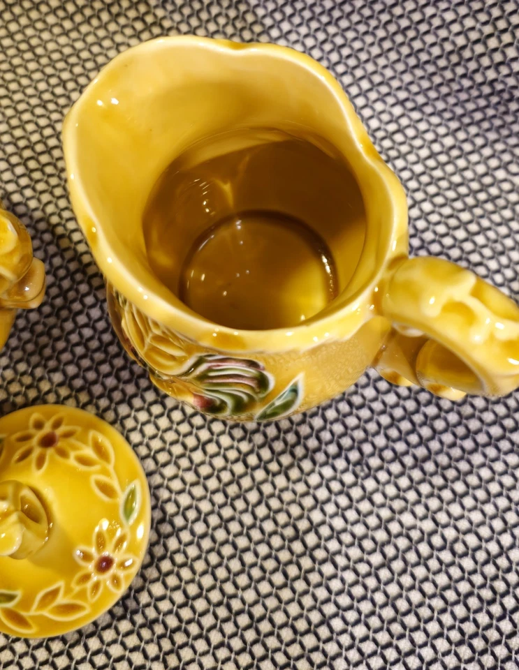 Napcoware C-7704 Japón Crema Azúcar Cuenco De Colección Años 60 Gallo Y Floral Foto 4 de 4