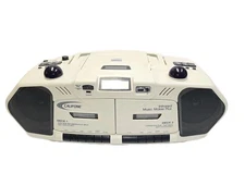 Califone 2395AV-IR Multimedia Player AM/FM CD Dual Cassette Boombox no Remote
