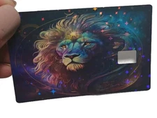 Holographic Leo Credit / Debit Card Skin - Unique Design with Starry Elements