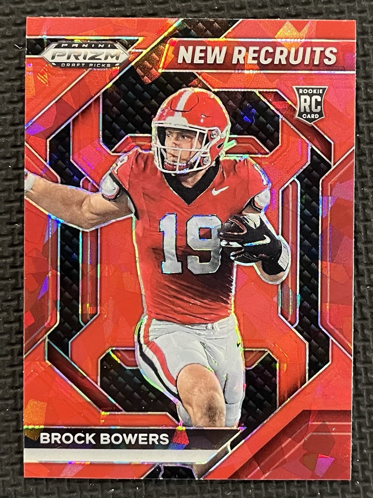 2024 Prizm Draft Picks New Recruits Brock Bowers Red Cracked Ice #NR-BBS