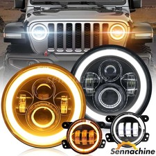 7 Round Led Headlights 4 Fog Lights Combo Kit For Jeep Wrangler Jk 2007-2017 7 Round Led Headlights 4 Fog Lights Combo Kit For Jeep Wrangler Jk 2007-2017