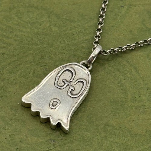 Gucci Ghost Necklace Silver 925 Jewelry Unisex 20in Authentic From Japan
