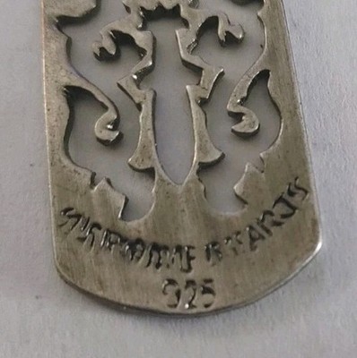 Vintage Chrome Hearts 925 Sterling Silver Dog Tag Necklace Pendant