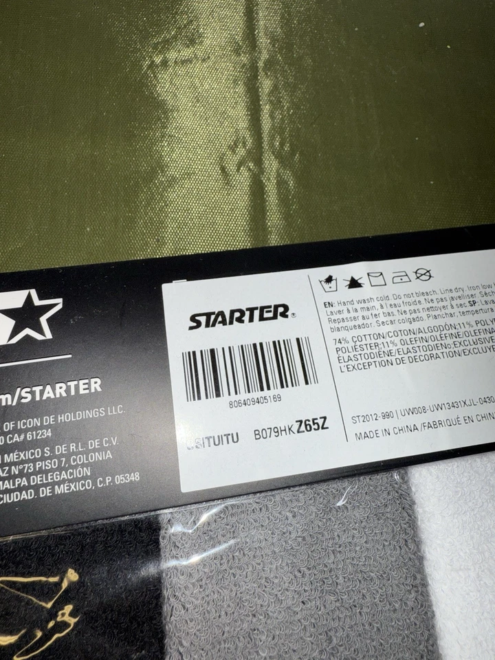 3-PACK OF STARTER HEADBAND SWEATBAND NEW BLACK WHITE AND GRAY NOS - Image 4 of 4
