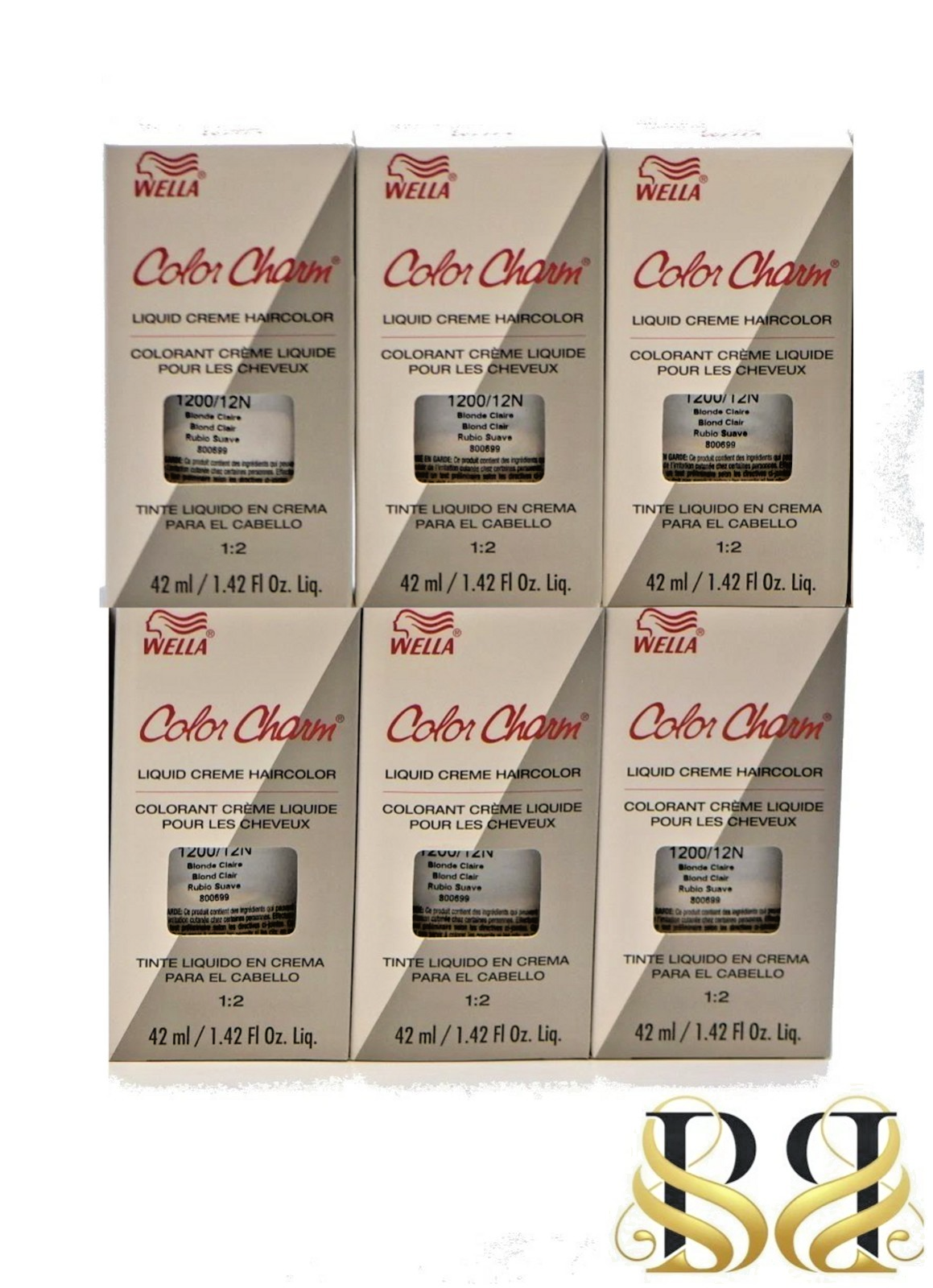 Wella Color Charm Permanent Liquid Hair Toner 12N Blond Claire (6 pack ...