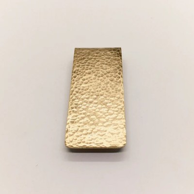 money clip with hammered texture  18K Yellow Gold Over Money Clip Unisex 1PC