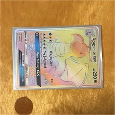 Pokémon SM Unified Minds Dragonite GX Exclusive  Rainbow Rare 108/106