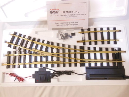 Interruptor de vía eléctrico para mano derecha R 81720 USA Trains 10 pies de diámetro escala G | Condition: New