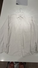 Loro Piana Men's White 100 Cotton Dress Shirt Size 16.5 42 34/35 Barrel Cuff