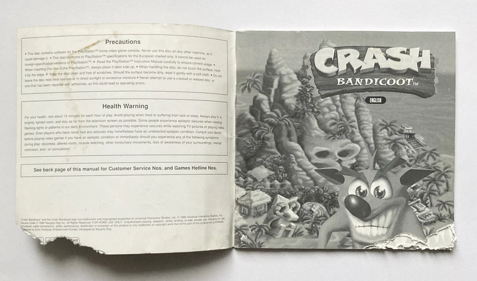 CRASH BANDICOOT + CRASH BASH MANUEL / NOTICE - Sony Playstation 1 PS1 - PAL EUR+ - Photo 3/4