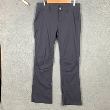 Prana Halle Pants Women's 8 Gray Low-Rise Roll Up Hem Boot Cut Hiking Outdoor