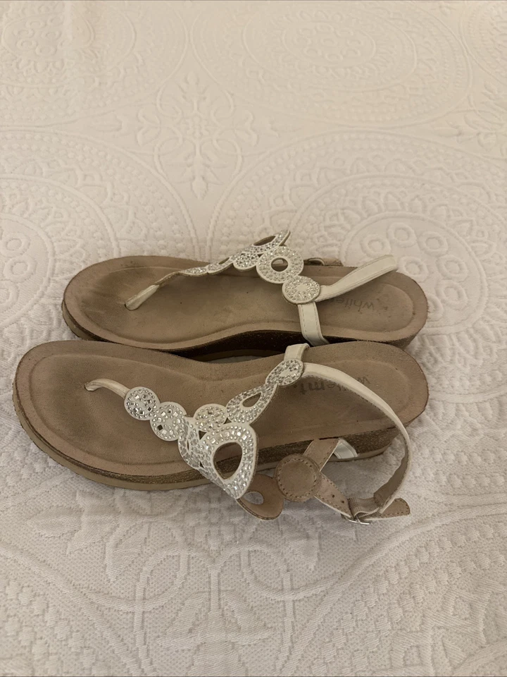 White Mountain rhinestone embellished sandals. - Image 4 of 4