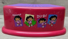 DORA EXPLORER STEP STOOL Nickelodeon Sturdy Heavy Weight Plastic for Kids