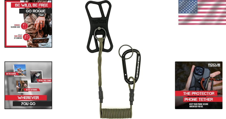 Correa de teléfono verde duradera con acero inoxidable y PVD - ideal para exploradores Foto 2 de 4