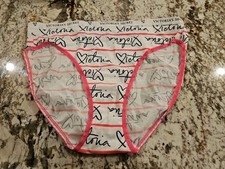 True Vintage Victoria  s Secret Cotton Signature HI Leg Brief Panty Large