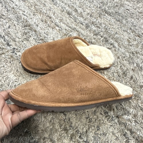 Staheekum Alpine Men's Tan pig Suede Shearling Lined Mule Slippers 13 M  - Picture 5 of 12