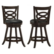 Coaster Home Furnishings - Calecita - Wood - Set of 2 Swivel Counter Stools w...