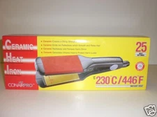 CONAIR PRO 2 1/2" CERAMIC HEAT IRON 25 HEAT SETTINGS