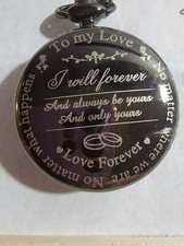 antique vintage pocket watch with chain . Dedicated to your love  