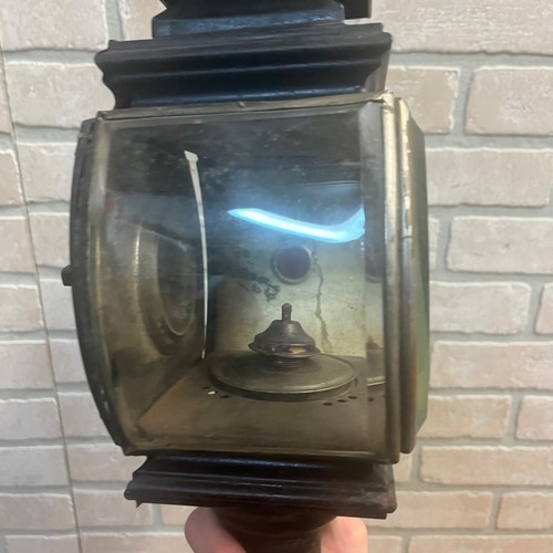 Antique 1800s Carriage Buggy Coach Auto Driving Lamp Beveled Glass Complete - Picture 3 of 15