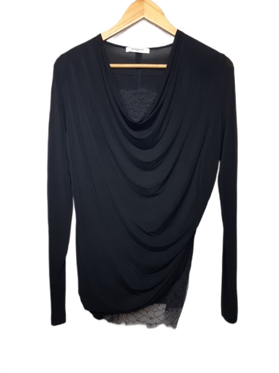 Rare Archive Givenchy Cowl Neck Camisole Black Long Sleeve Top
