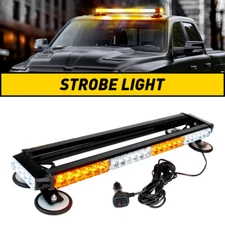 54 LED Amber/White Emergency Strobe Light Rooftop Double Side Warning Light T