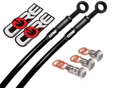 Kawasaki Z125 Pro Brake Lines 2016-2019 2020 2021 2022 Front-Rear Black Braided