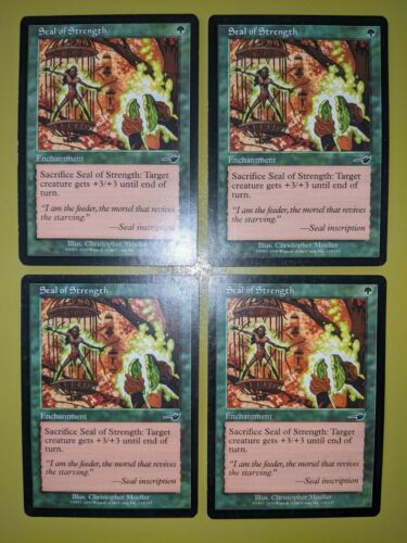 Seal of Strength x4 Nemesis 4x Playset Magic the Gathering MTG