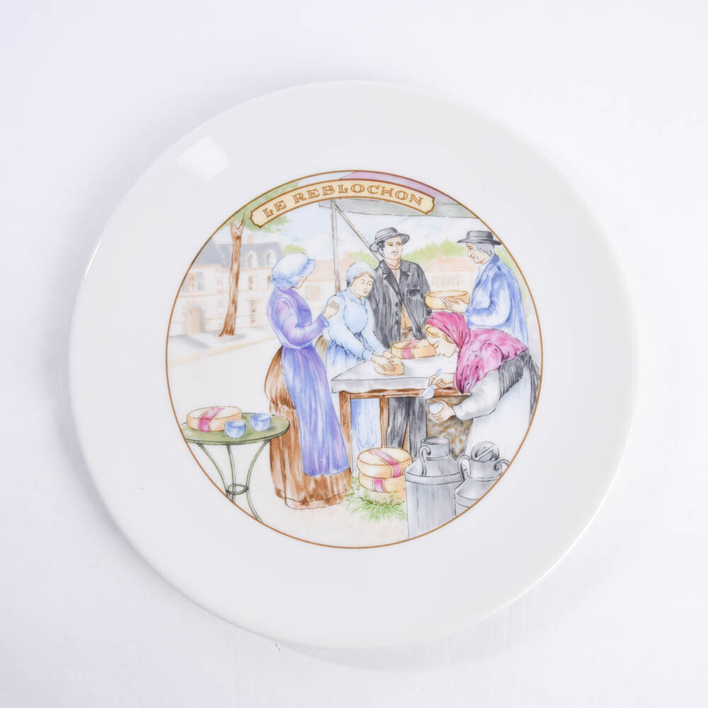 Apilco France Porcelain Dessert Cheese Plate Le Reblochon