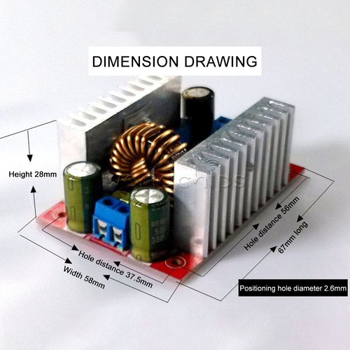 DC-DC 150W 10A DC Step-Down Buck CVCC LED Driver Power Supply Converter Module - Picture 5 of 12