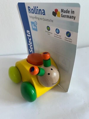 SELECTA, SCHMIDT SPIELE Selecta Babywelt Rollina Käfer Holzspielzeug Rollspielzeug Greifspielzeug 61038