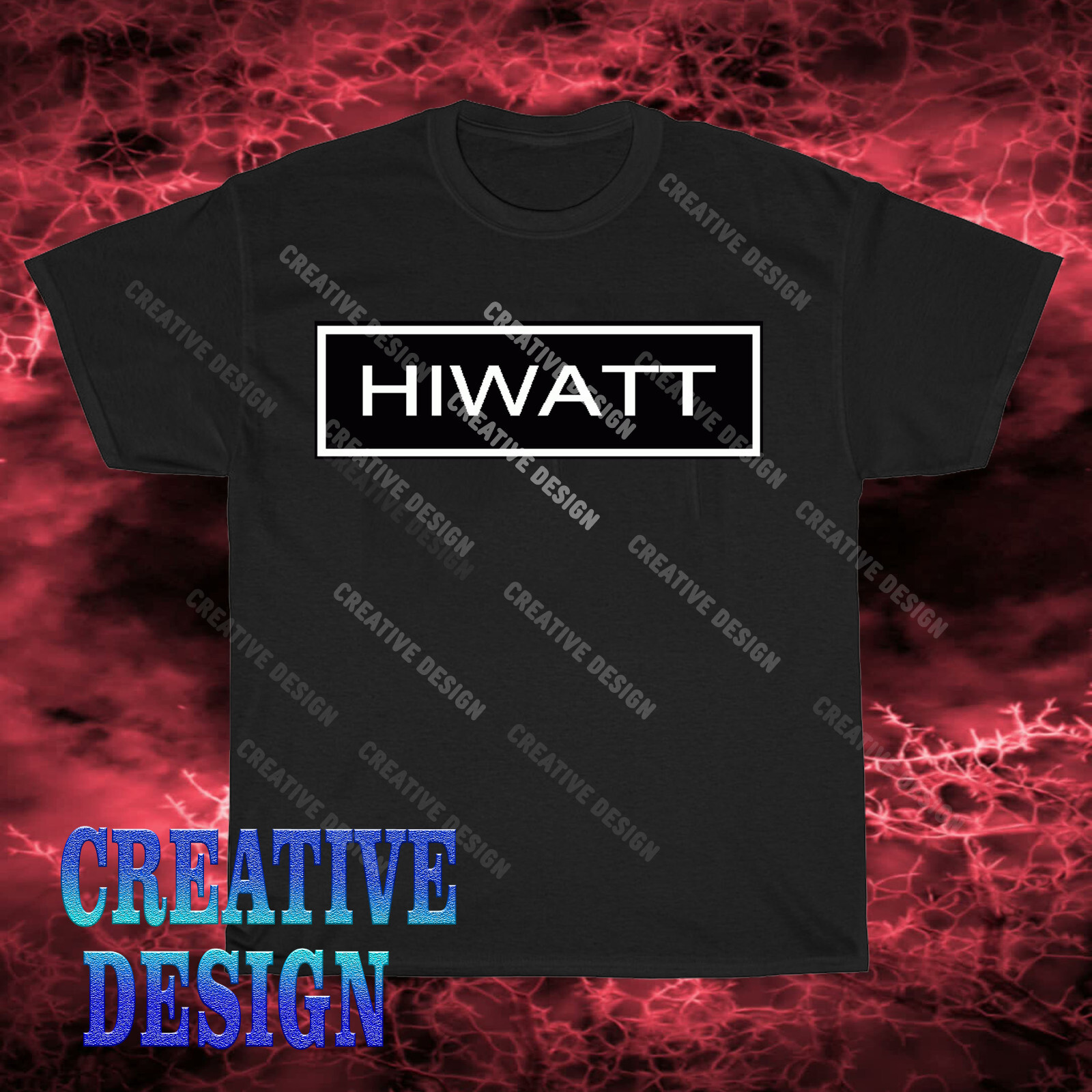 T-shirt Hiwatt Amplifiers Logo - Couleurs Assorties (noir, Gris, Marine, Blanc) - Taille S à 5XL - Gildan Heavy Cotton